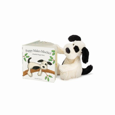 Jellycat Puppy Makes Mischief and Bashful Puppy Medium UK | 47062NKEY
